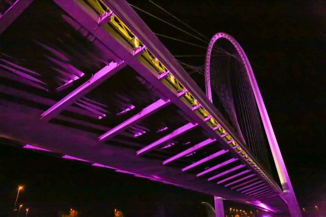 PONTI CALATRAVA in rosa in occasione della campagna Nastro Rosa AIRC