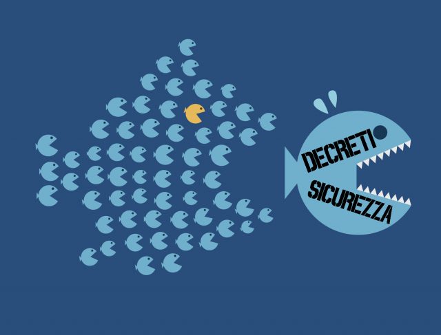 Little Fish Eat Big Fish. Unity, Teamwork, Organize Concept