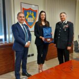 il colonnello Salvatore Altavilla, il presidente Roberto Mirabile e la dr.ssa Anna Maria Pilozzi